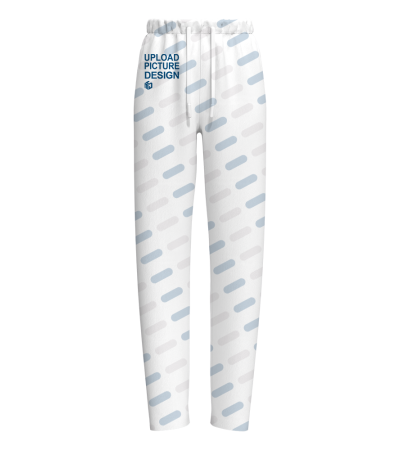 女士抽绳弹力无袋直筒长裤-P100080 - 仿棉-200g/S